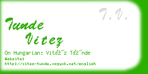 tunde vitez business card